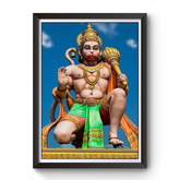 Pavan Putra Hanuman Black wooden photo frame divine-frames