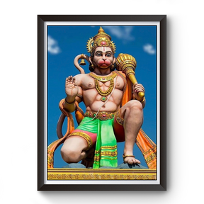 Pavan Putra Hanuman Black wooden photo frame divine-frames