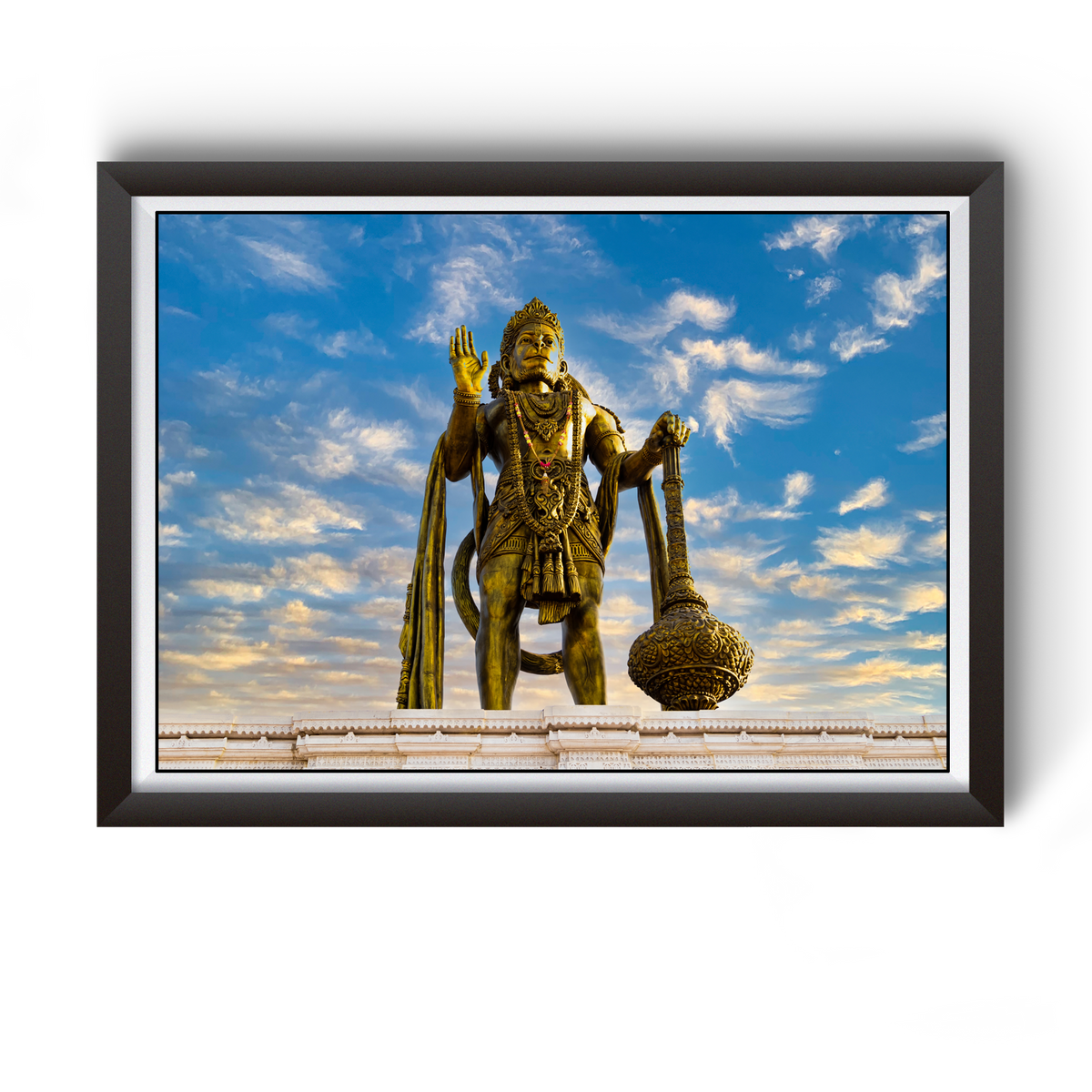 Sarangpur Hanuman Dada black wooden photo frame divine-frames