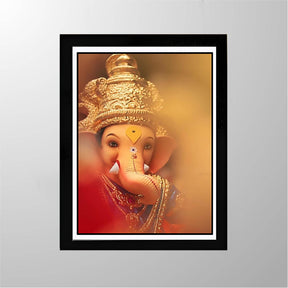 Shree Ganesh Wooden Black Frame divine-frames