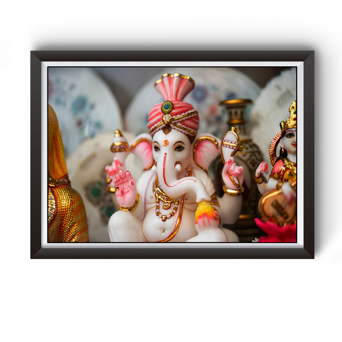 Shri Ganesh Black Wooden Frame divine-frames