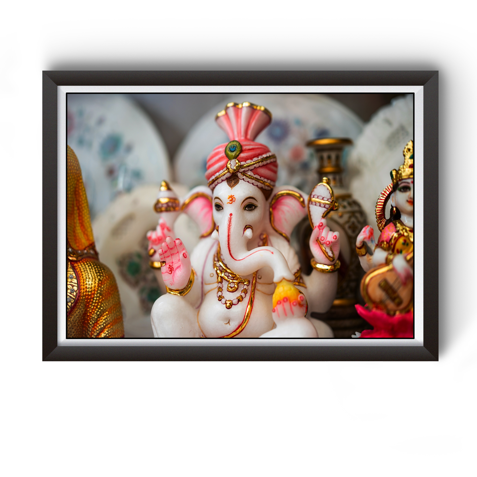 Shri Ganesh Black Wooden Frame divine-frames