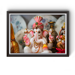 Shri Ganesh Black Wooden Frame divine-frames