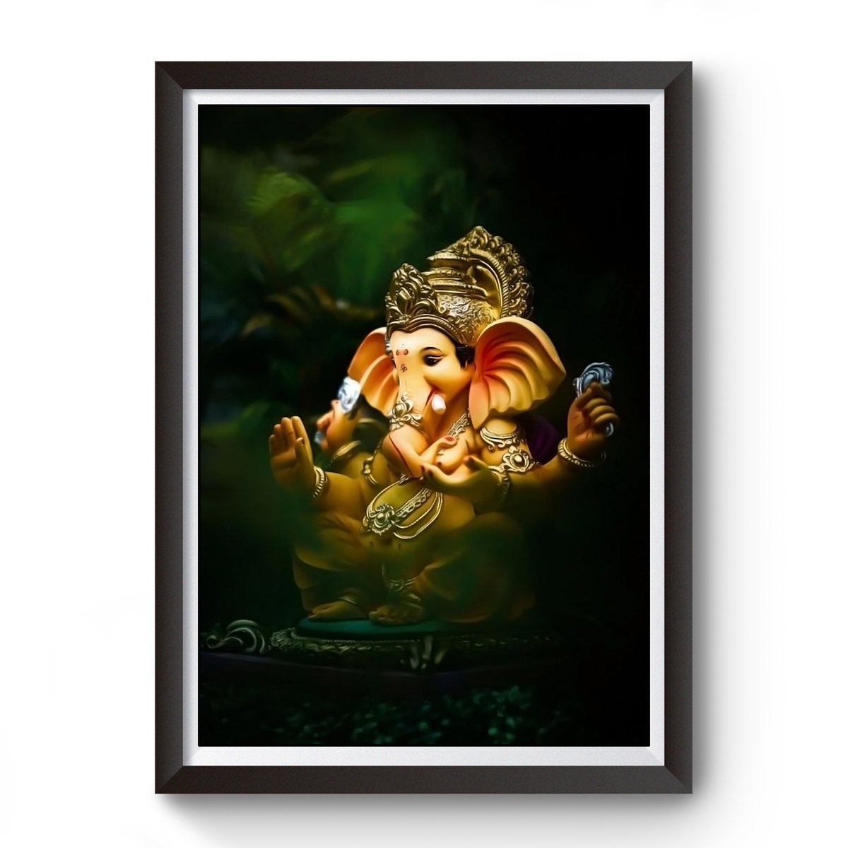 Shri Ganesh Black Wooden Frame divine-frames