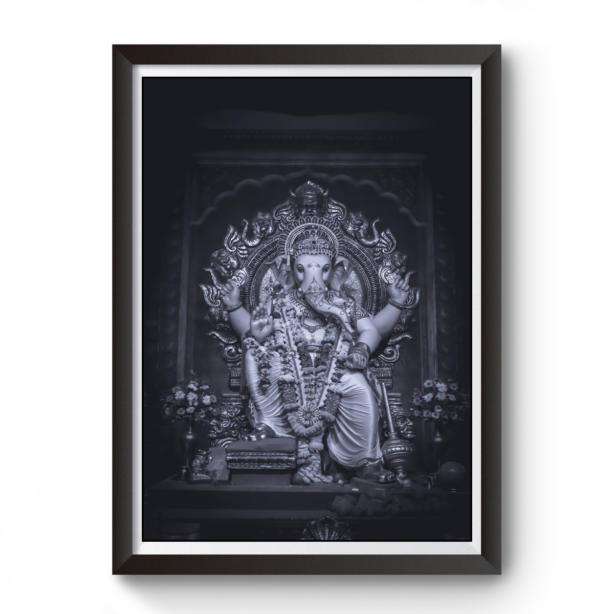 Shri Ganesh Blackout Wooden photo frame divine-frames