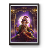 Shri Ganesh Wooden Photo Frame divine-frames