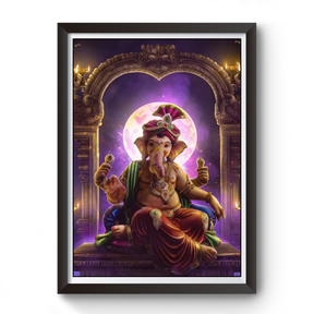 Shri Ganesh Wooden Photo Frame divine-frames