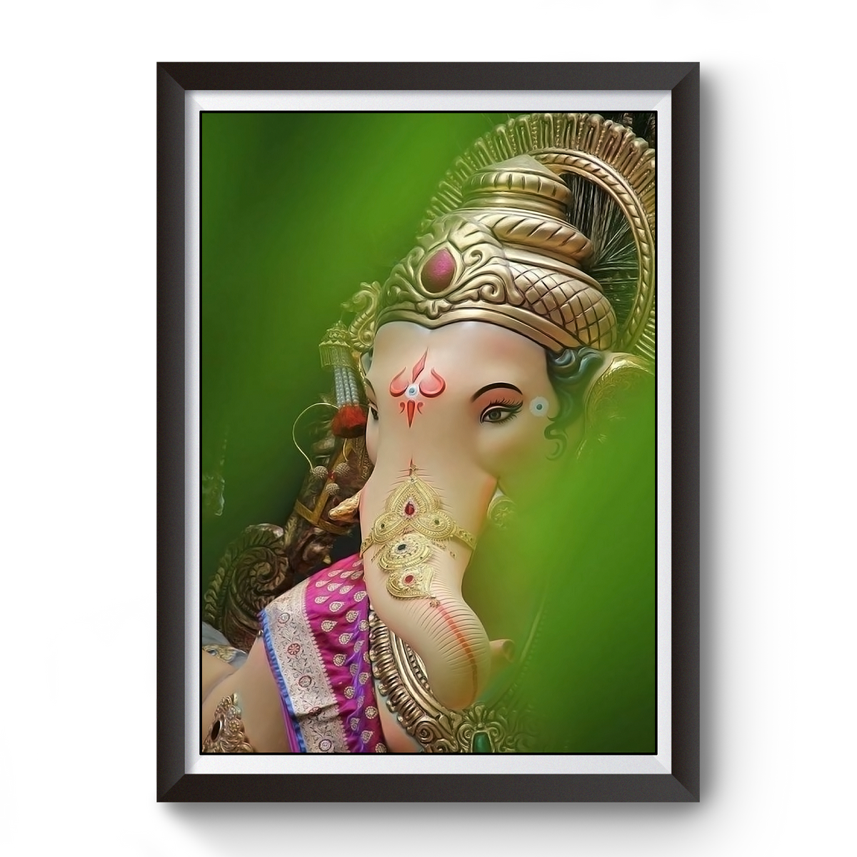 Shri Ganesh Wooden Photo Frame divine-frames