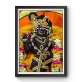 Shri Radha Raman Thakurji Black Wooden Photo Frame divine-frames