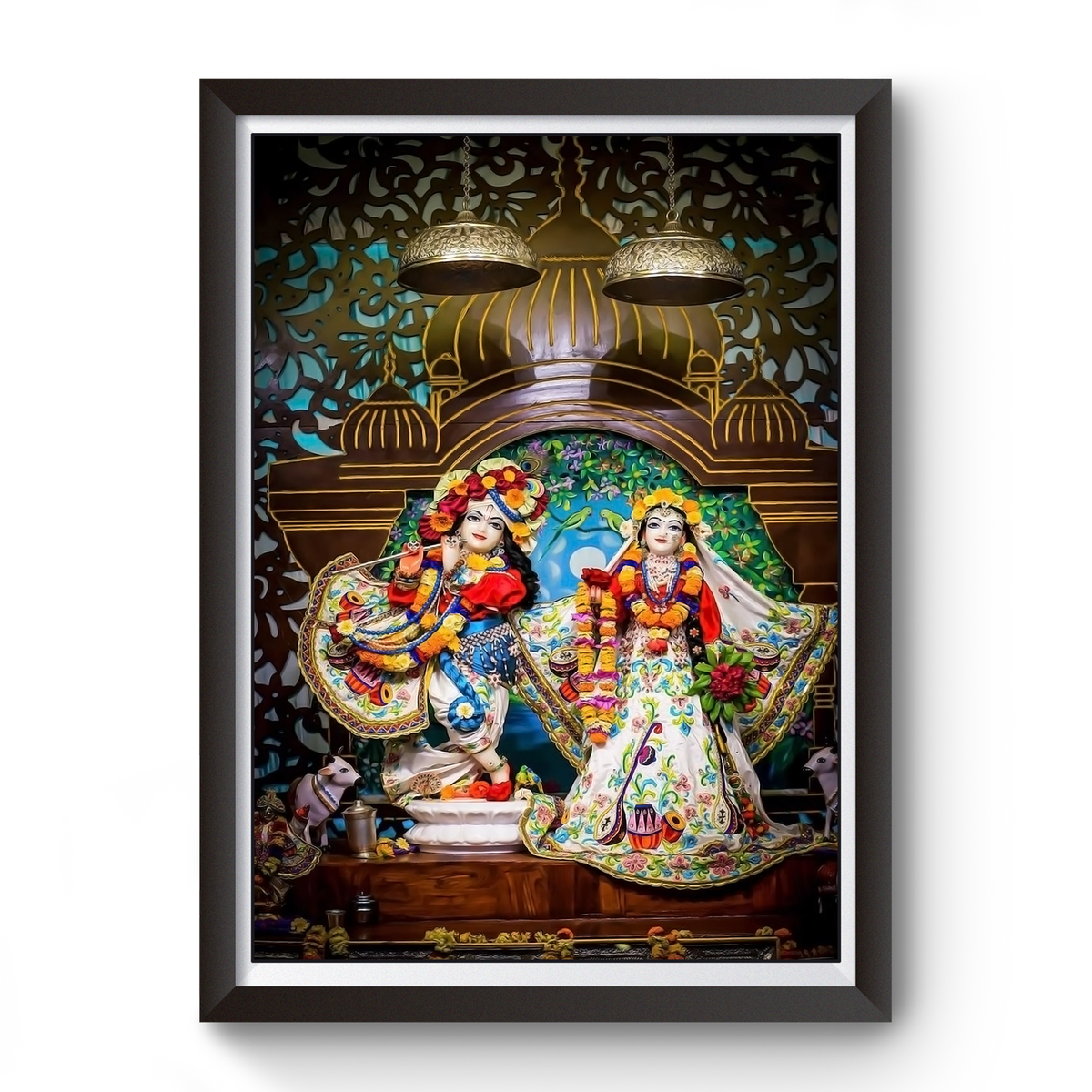 Shri Radhe Krishna Wooden Photo Frame divine-frames