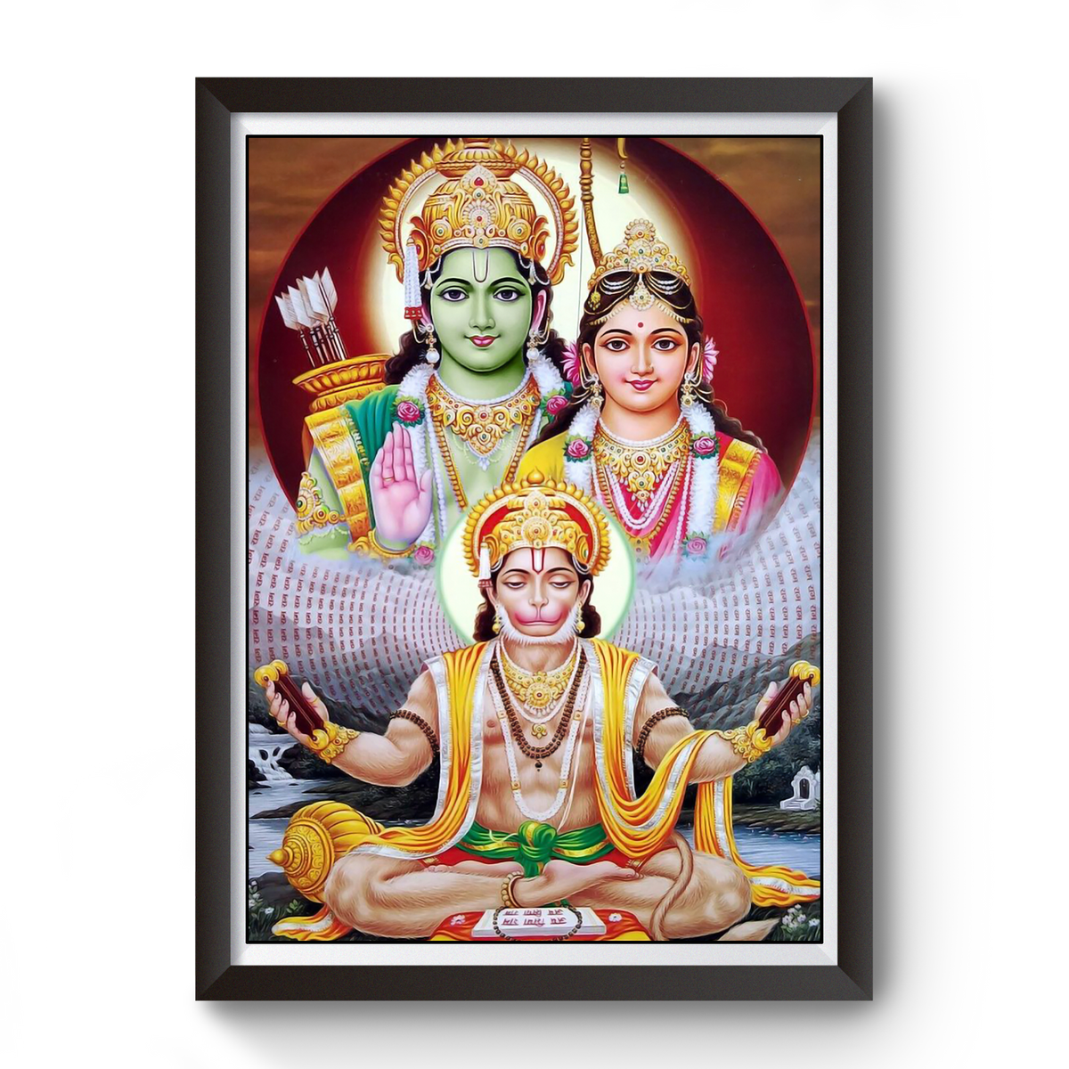 Shri Ram Bhakt Hanuman Wooden photo frame divine-frames