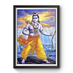 Shri Ram Divine Black Wooden Photo Frame divine-frames