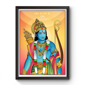 Shri Ram Divine Black Wooden Photo Frame divine-frames