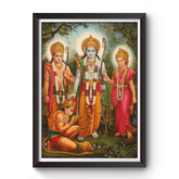 Shri Ram Family Wooden Photo Frame divine-frames