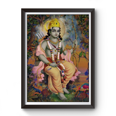 Shri Ram Vintage Wooden Photo Frame divine-frames