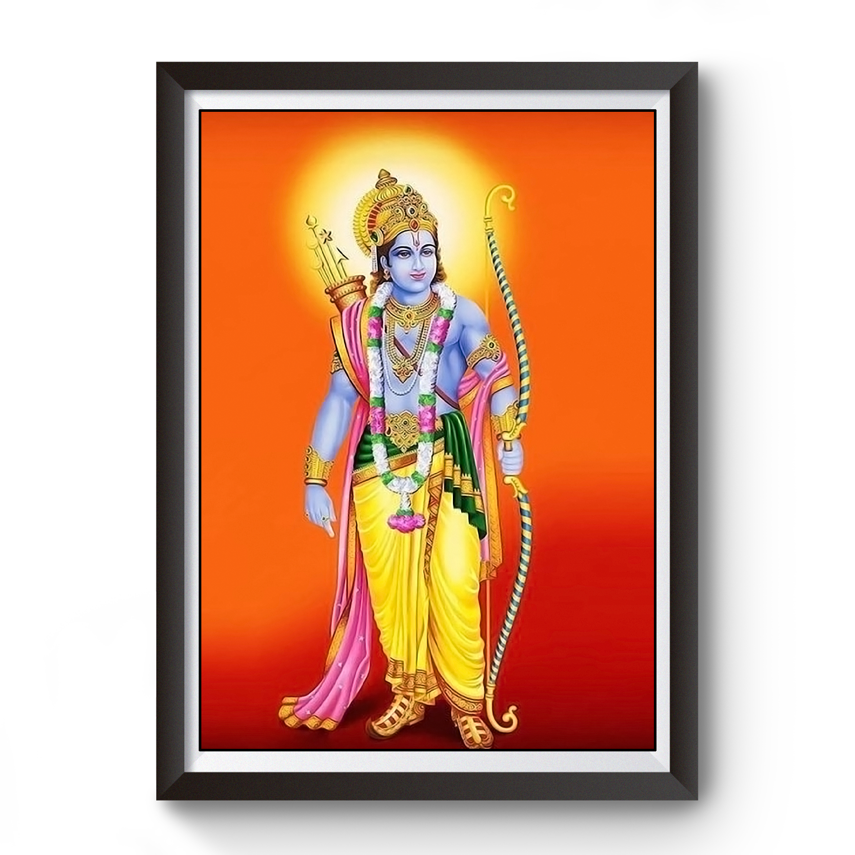 Shri Ram Wooden Photo Frame divine-frames