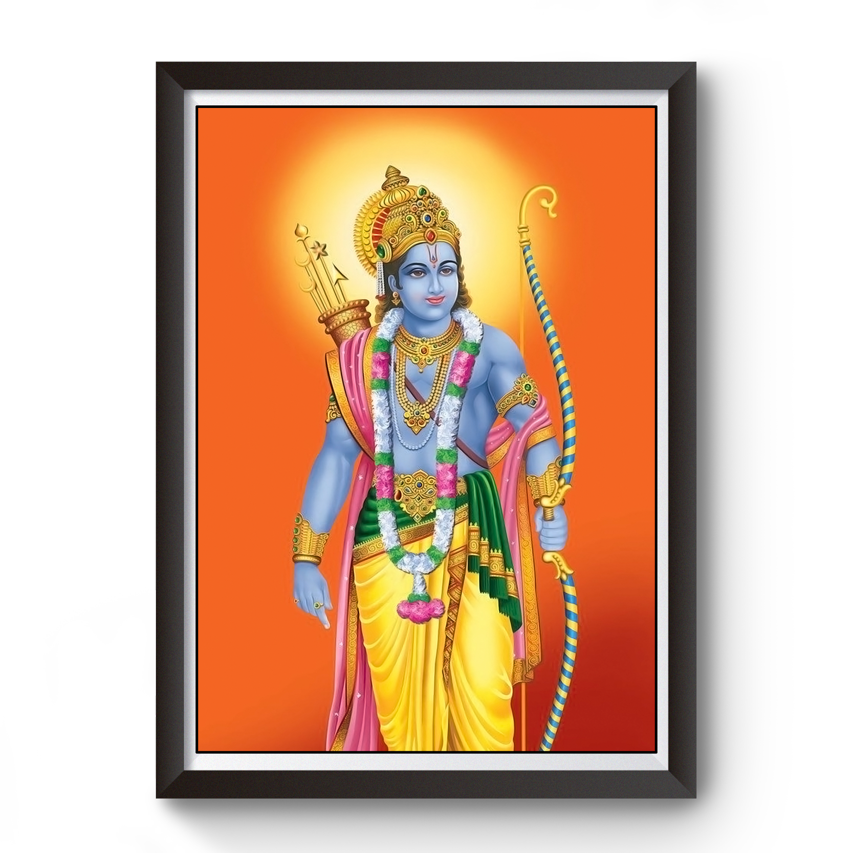 Shri Ram Wooden Photo Frame divine-frames