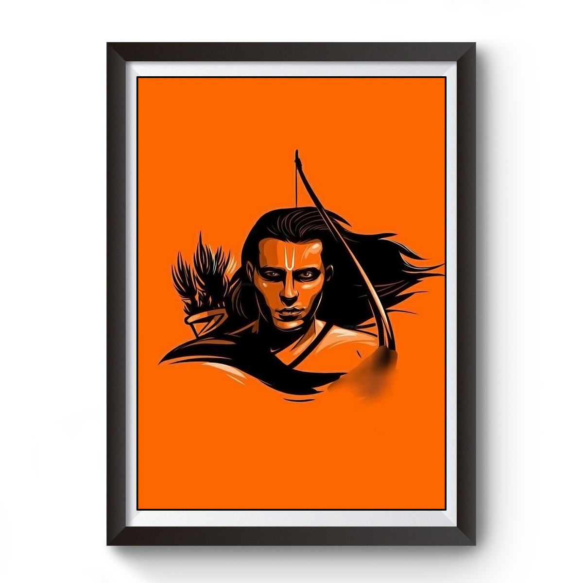 Shri Ram bhagwa colour black photo frame divine-frames