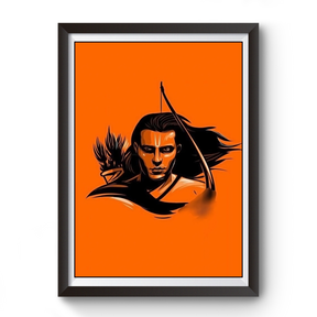 Shri Ram bhagwa colour black photo frame divine-frames