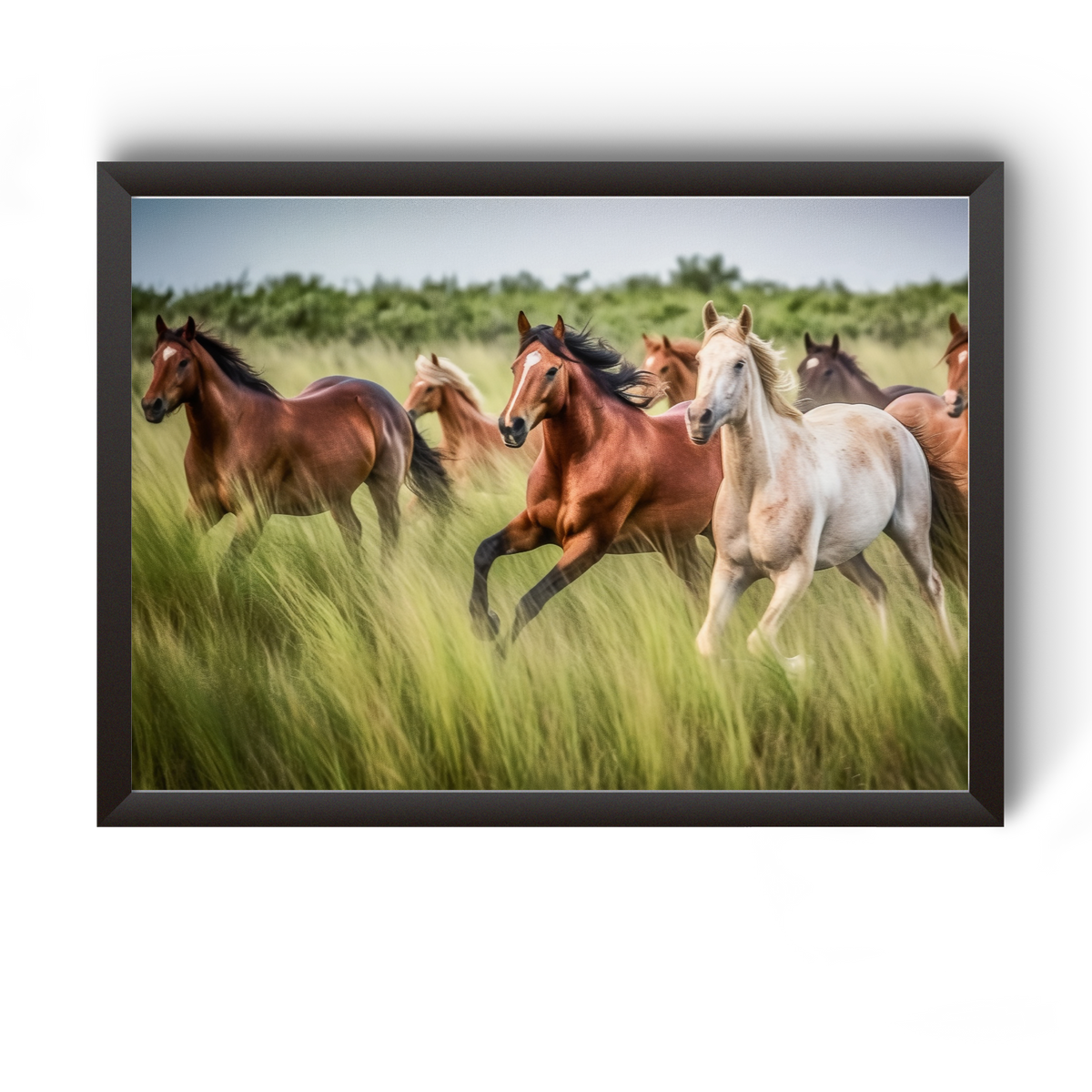 Vastu Horse Picture Photo Frame For Office And Home Decor divine-frames