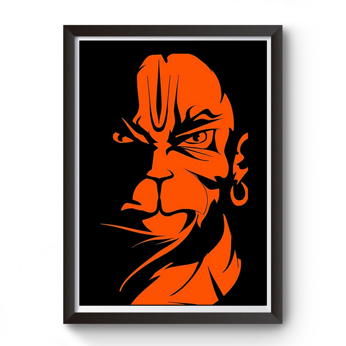 bhagava colour hanuman wooden photo frame divine-frames